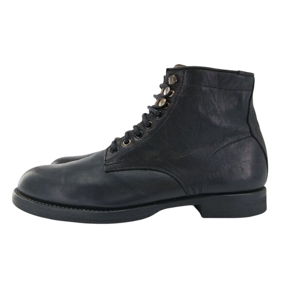 Paul Smith Red Ear Boots Mens Size 7 Black Leather Lace Up Goodyear Welted Work - Picture 4 of 13